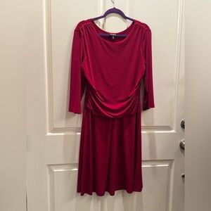 Clearance - Enfocus Studio Wine Long Sleeve Dress